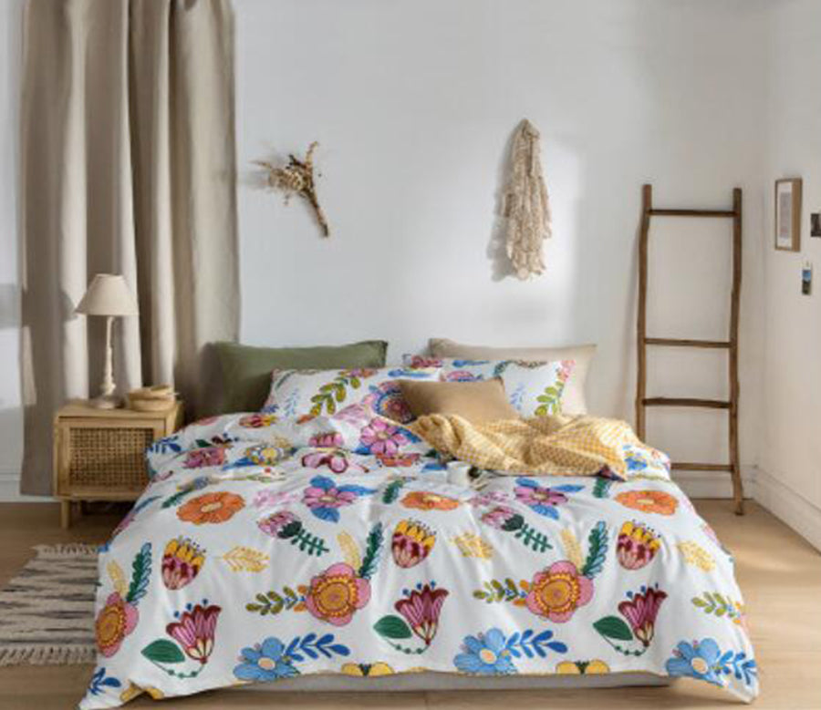 3D Colored Flowers 30057 Bed Pillowcases Quilt