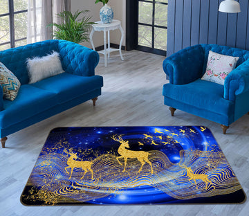 3D Golden Deer 34009 Non Slip Rug Mat