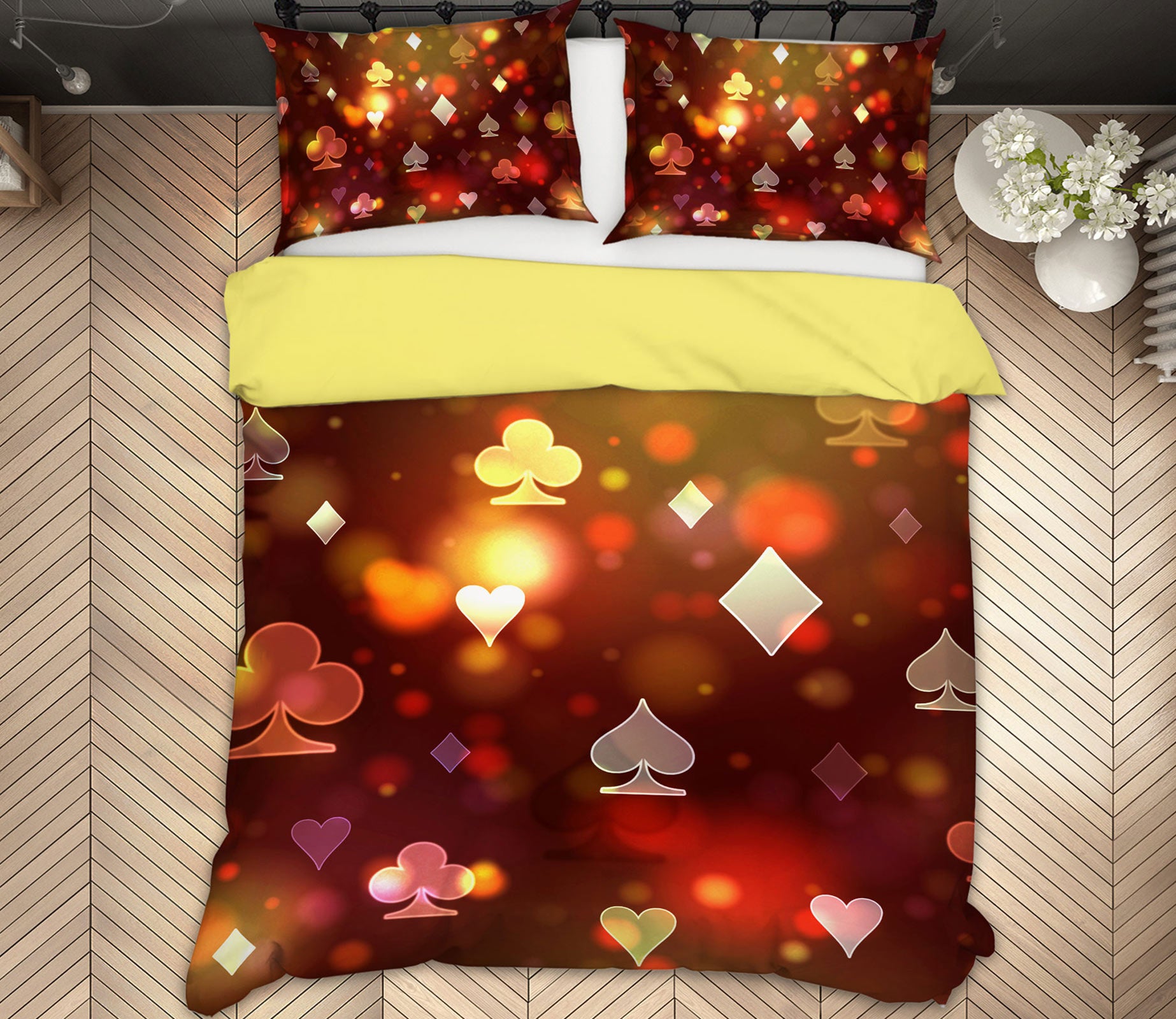 3D Playing Card Pattern 14020 Bed Pillowcases Quilt