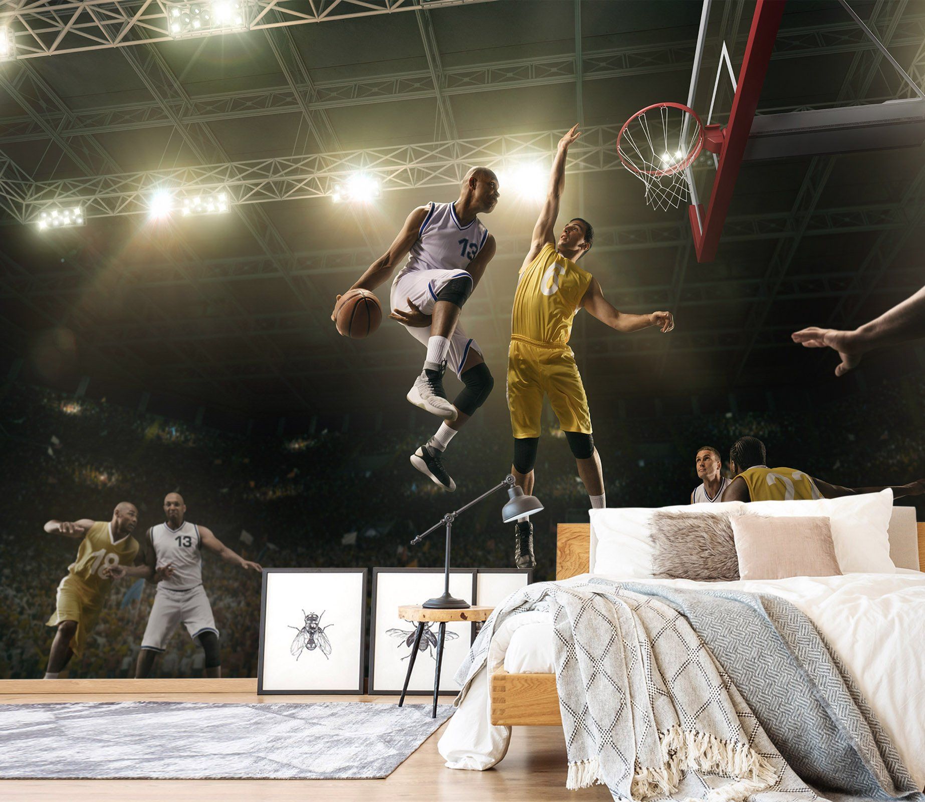 3D Basketball Dunk Athlete 3543 Wallpaper AJ Wallpaper 2 