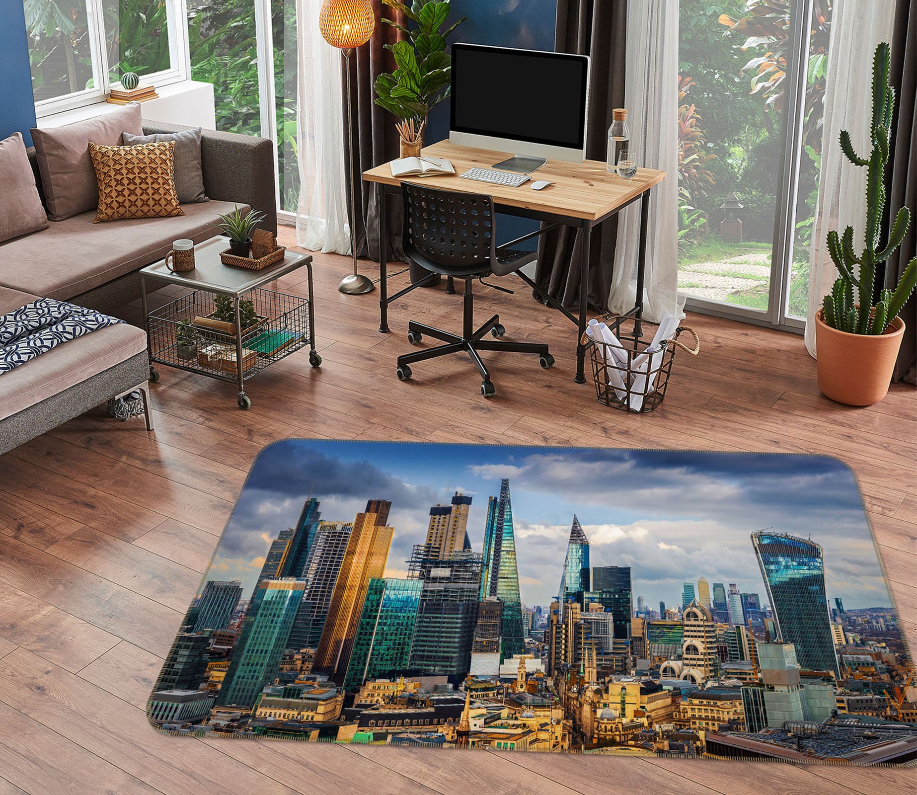 3D City Building 34161 Non Slip Rug Mat