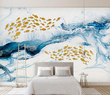 3D Fish School 203 Wall Murals Wallpaper AJ Wallpaper 2 