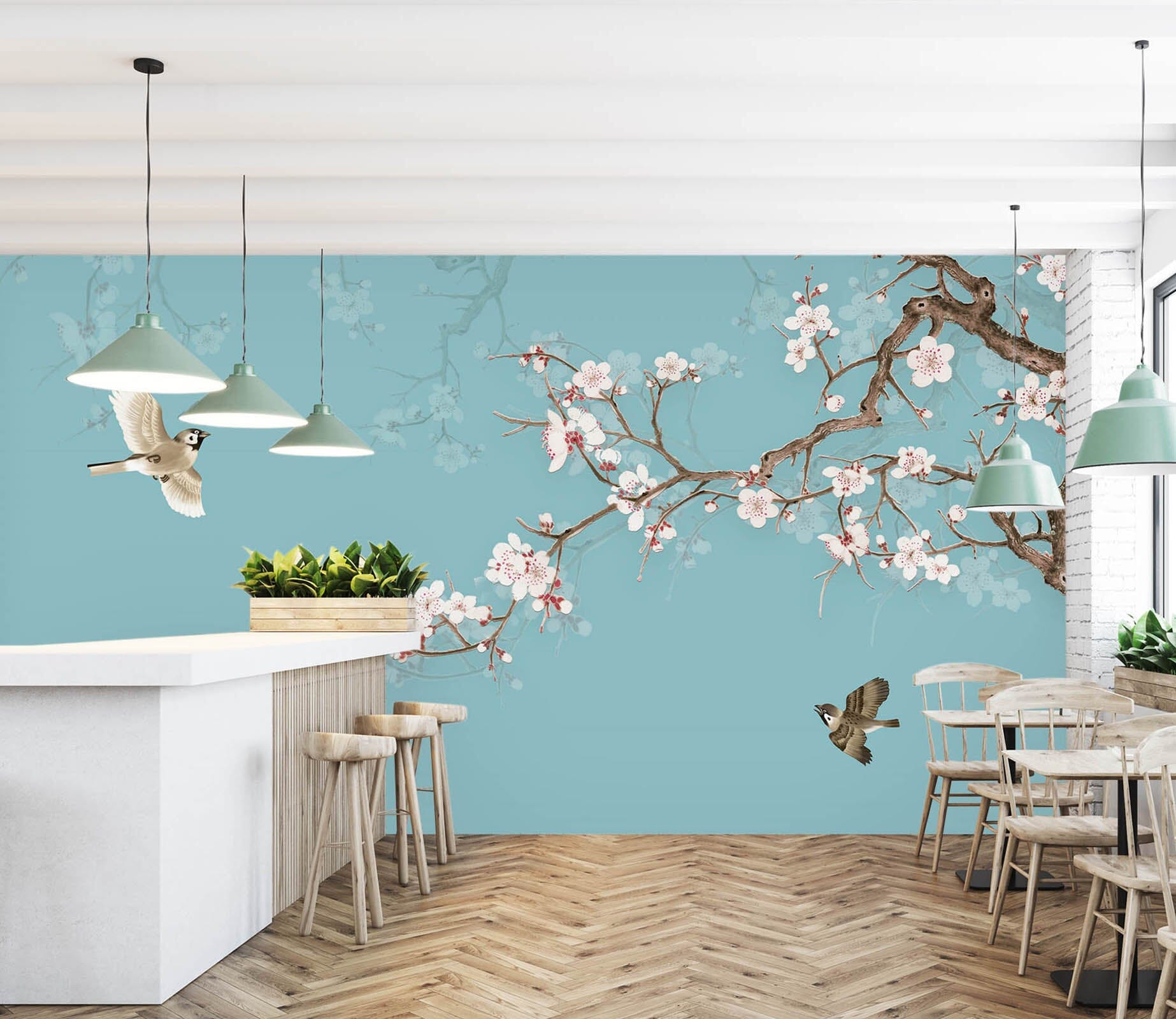 3D Peach Blossom 1459 Wall Murals Wallpaper AJ Wallpaper 2 