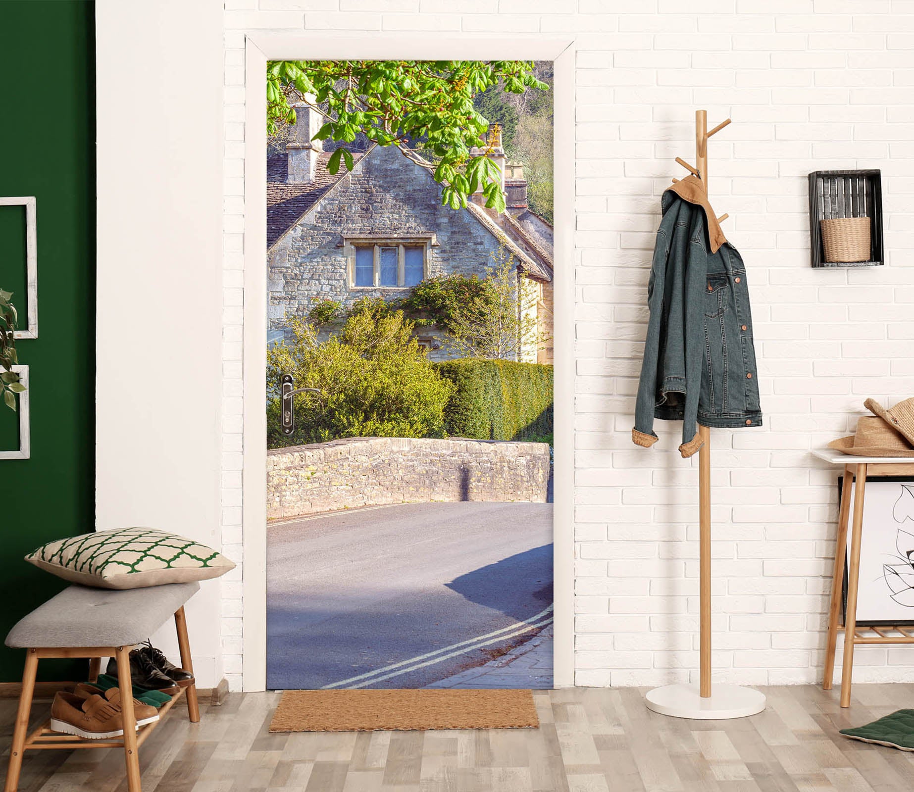 3D Summer Village 5156 Assaf Frank Door Mural