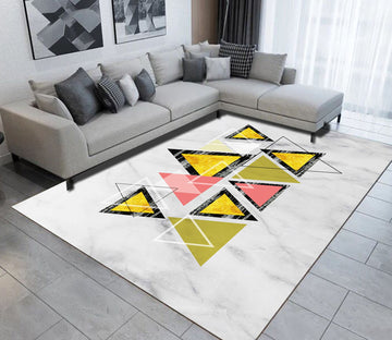 3D Colored Triangle WG498 Non Slip Rug Mat Mat AJ Creativity Home 