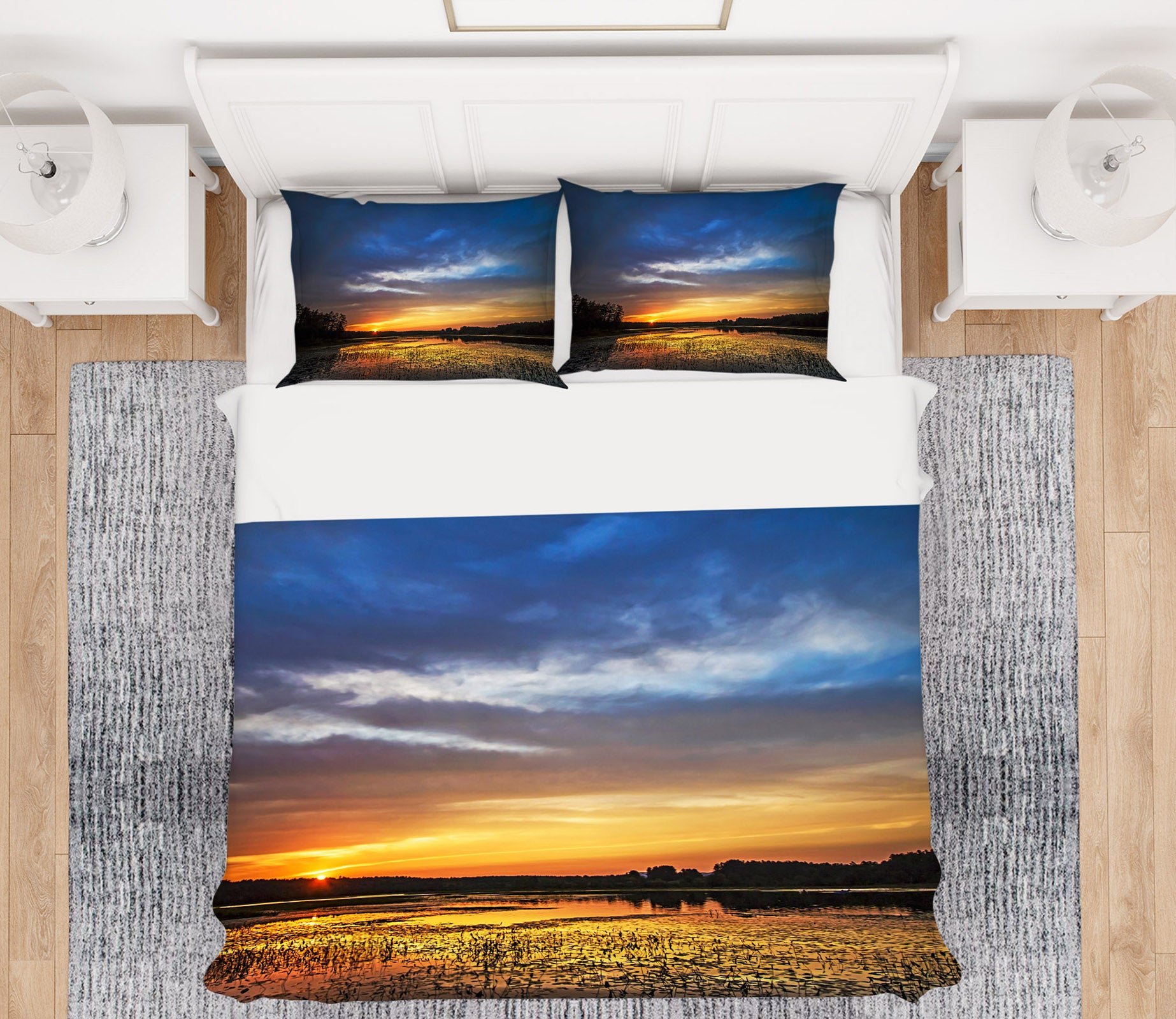 3D Peaceful Sunset 86036 Jerry LoFaro bedding Bed Pillowcases Quilt