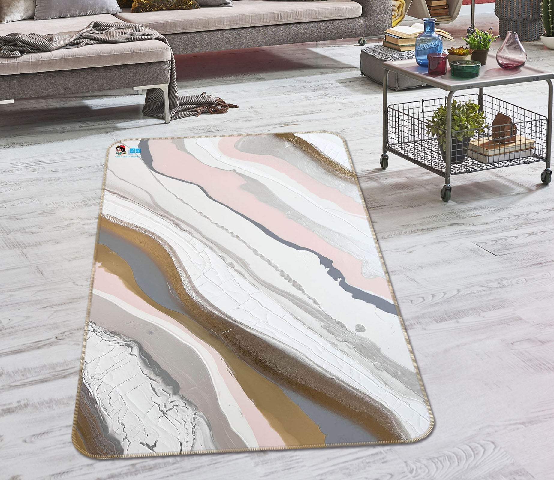 3D Color Texture 3047 Skromova Marina Rug Non Slip Rug Mat