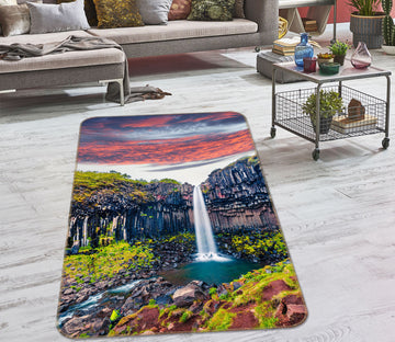 3D Mountain Waterfall 26162 Non Slip Rug Mat