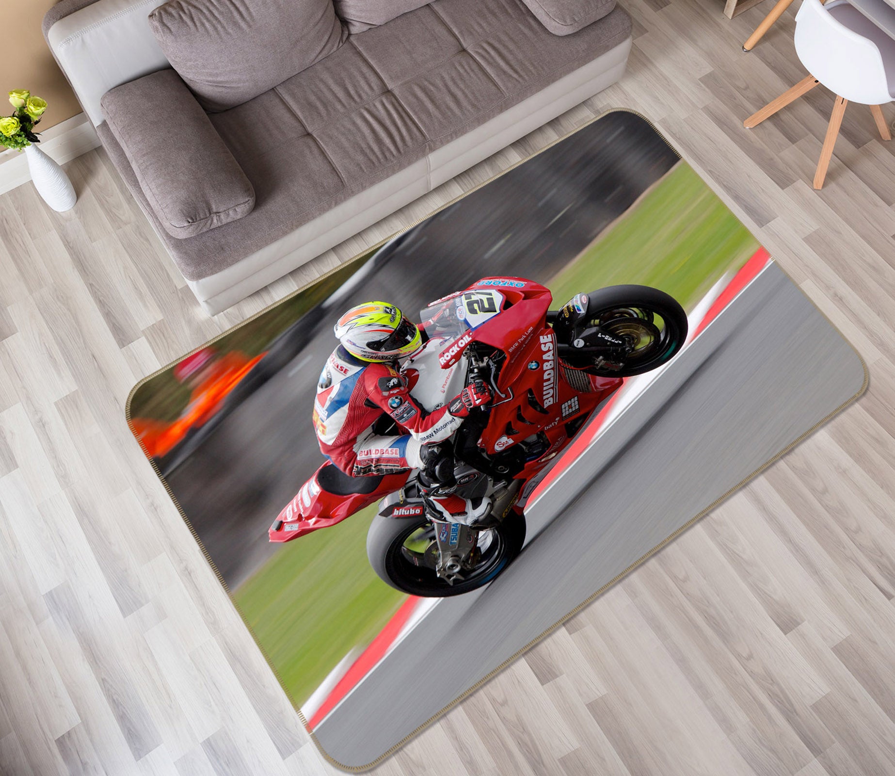 3D Motorcycle Tacer  39011 Vehicle Non Slip Rug Mat