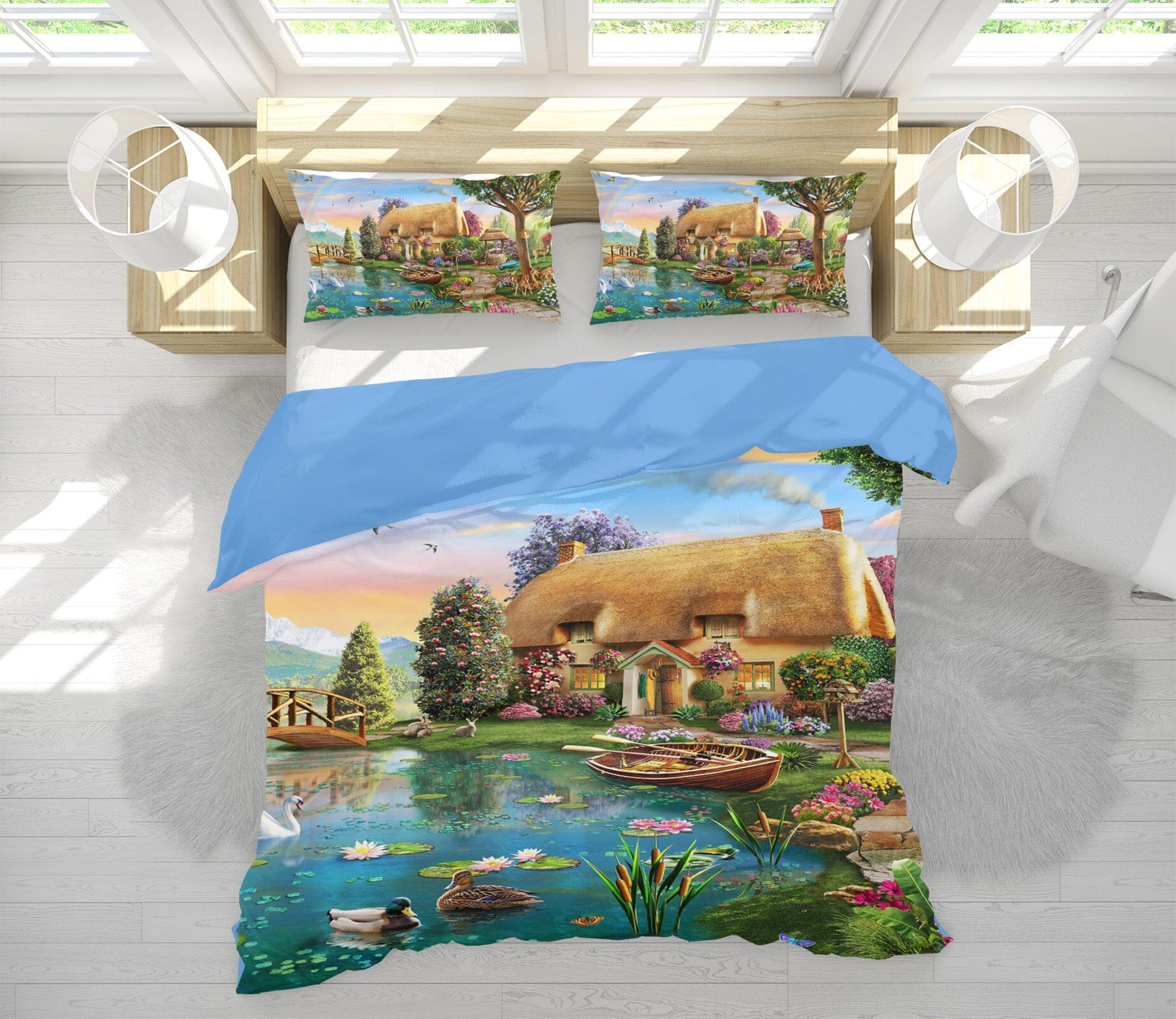 3D Beautiful Village 2052 Adrian Chesterman Bedding Bed Pillowcases Quilt Quiet Covers AJ Creativity Home 