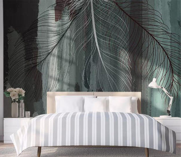 3D Feather Pattern WC2671 Wall Murals