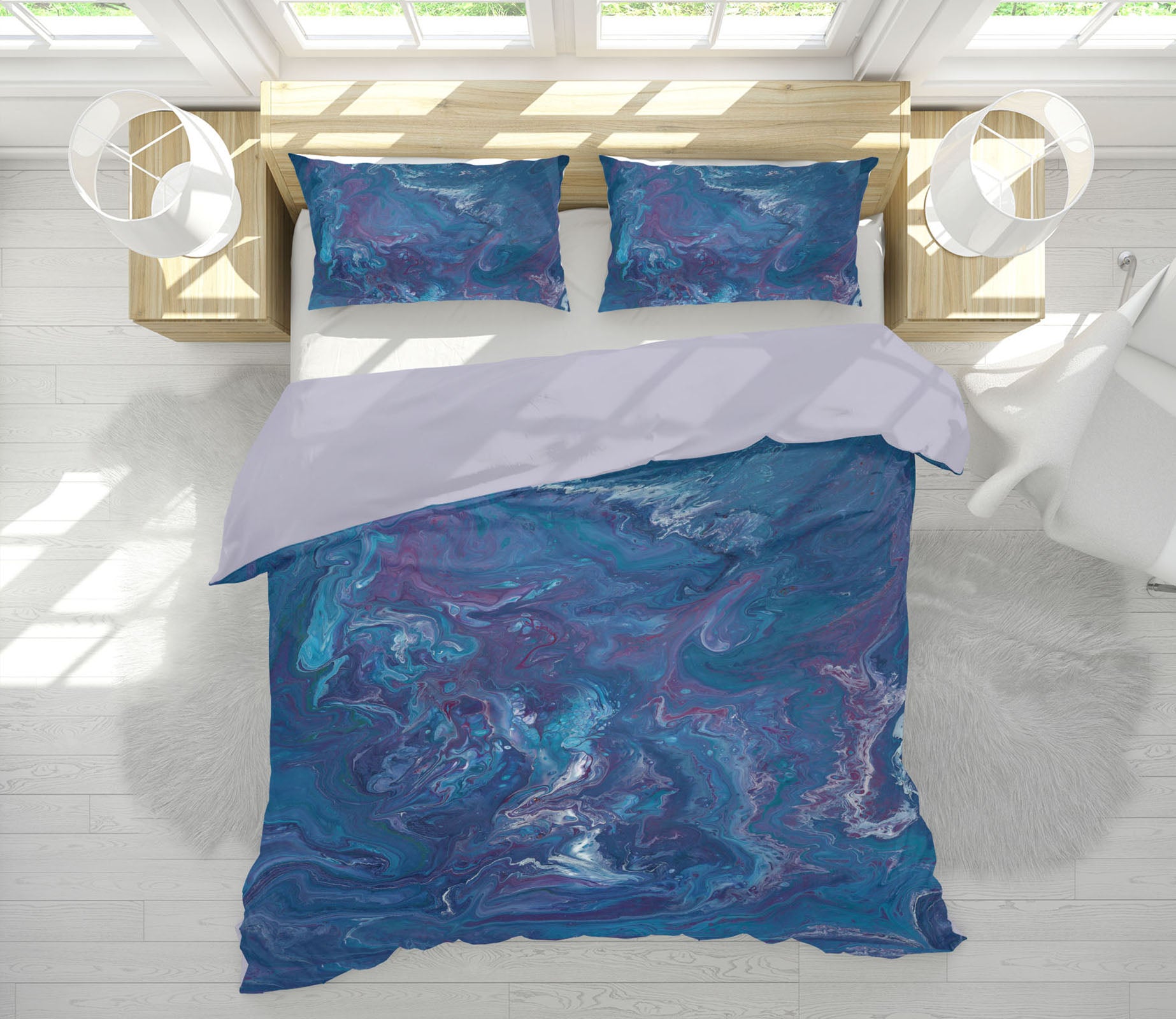 3D Dark Blue Texture 16041 Bed Pillowcases Quilt