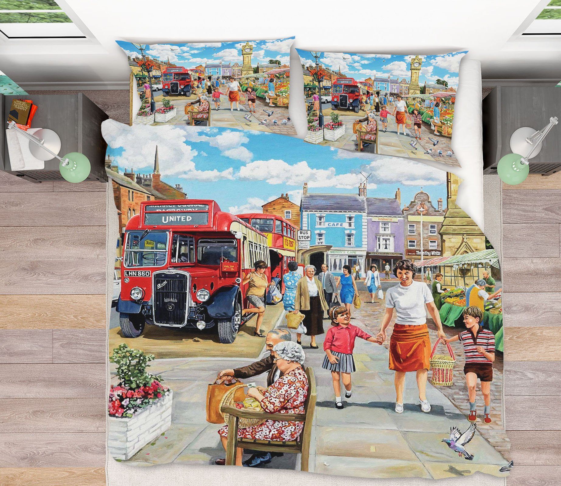 3D A Trip To The Shops 2002 Trevor Mitchell bedding Bed Pillowcases Quilt Quiet Covers AJ Creativity Home 