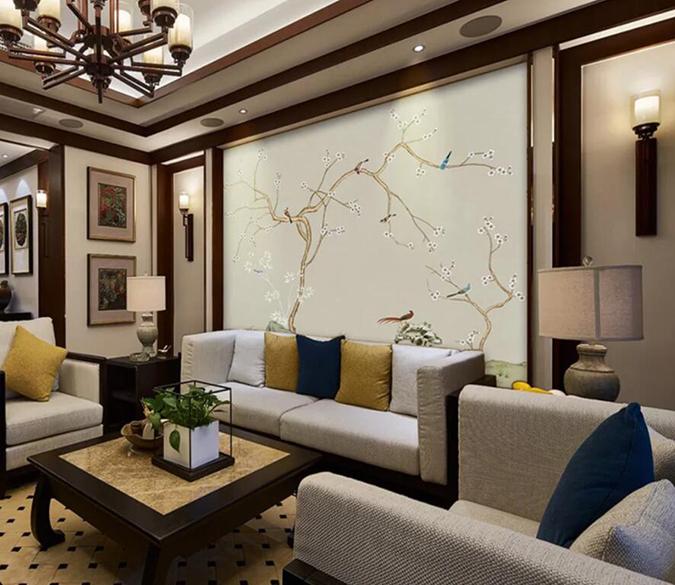 3D Flower Bird 931 Wall Murals Wallpaper AJ Wallpaper 2 