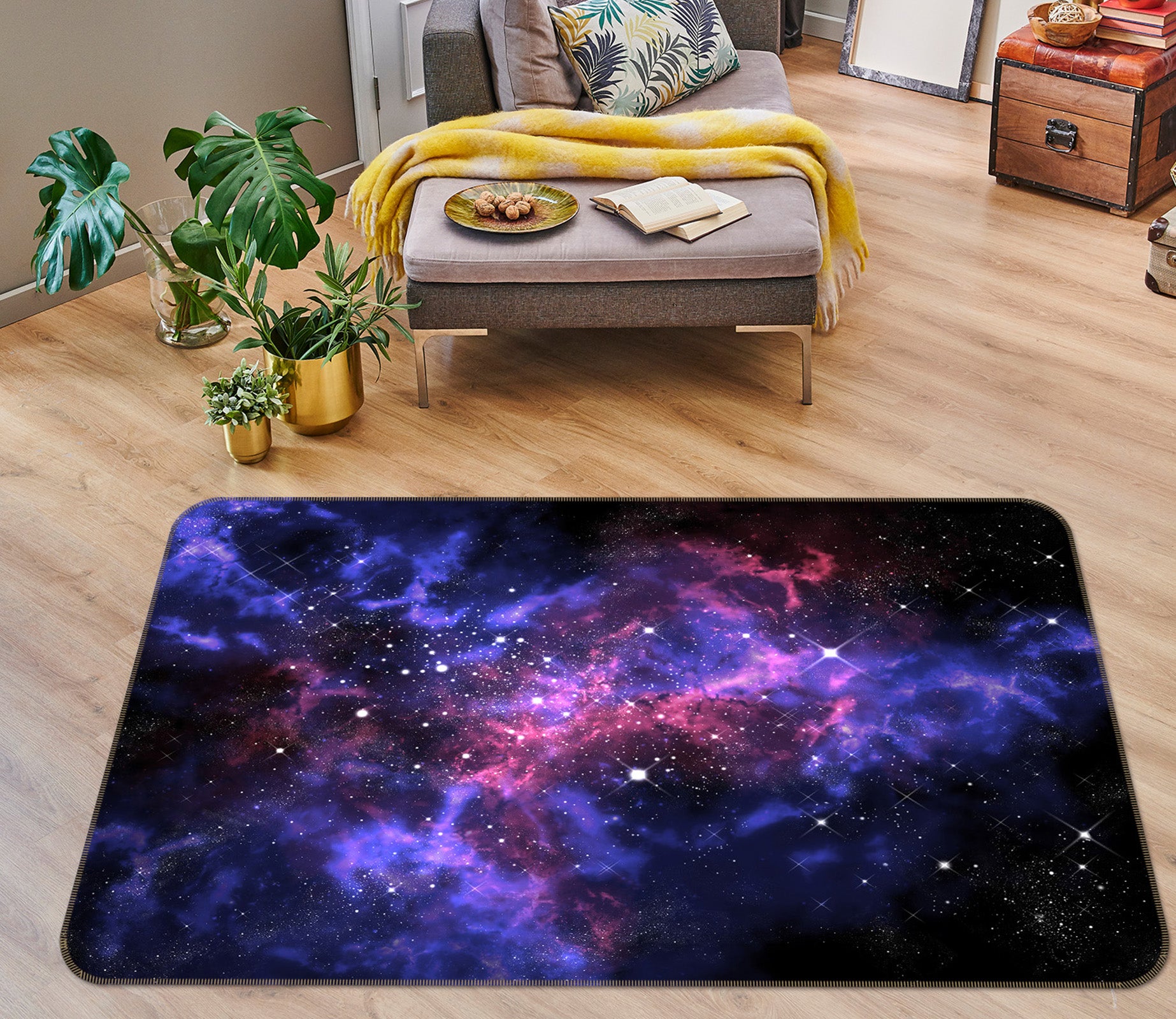 3D Starry Sky 36052 Non Slip Rug Mat