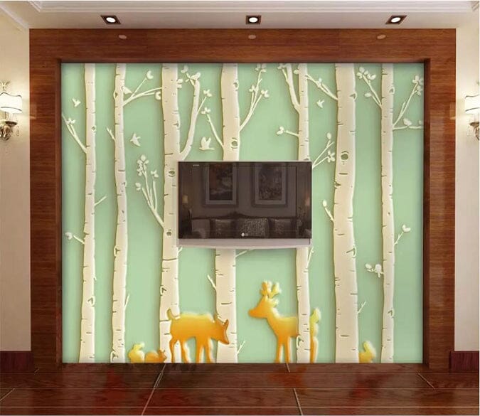 3D Golden Fawn 2675 Wall Murals Wallpaper AJ Wallpaper 2 