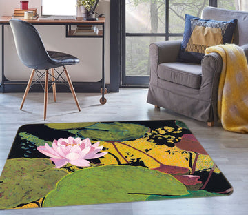 3D Pink Lotus 1119 Allan P. Friedlander Rug Non Slip Rug Mat Mat AJ Creativity Home 