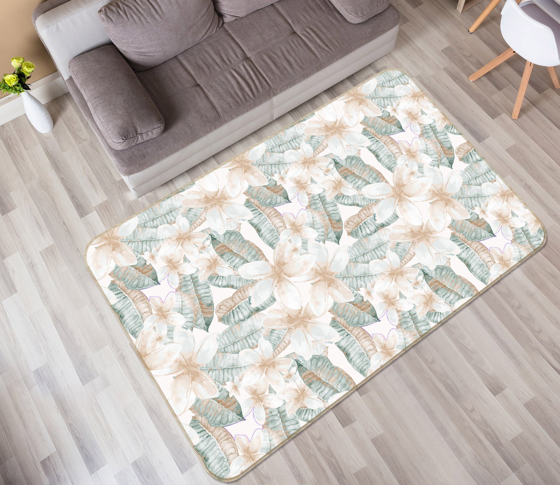 3D Leaves 35066 Non Slip Rug Mat