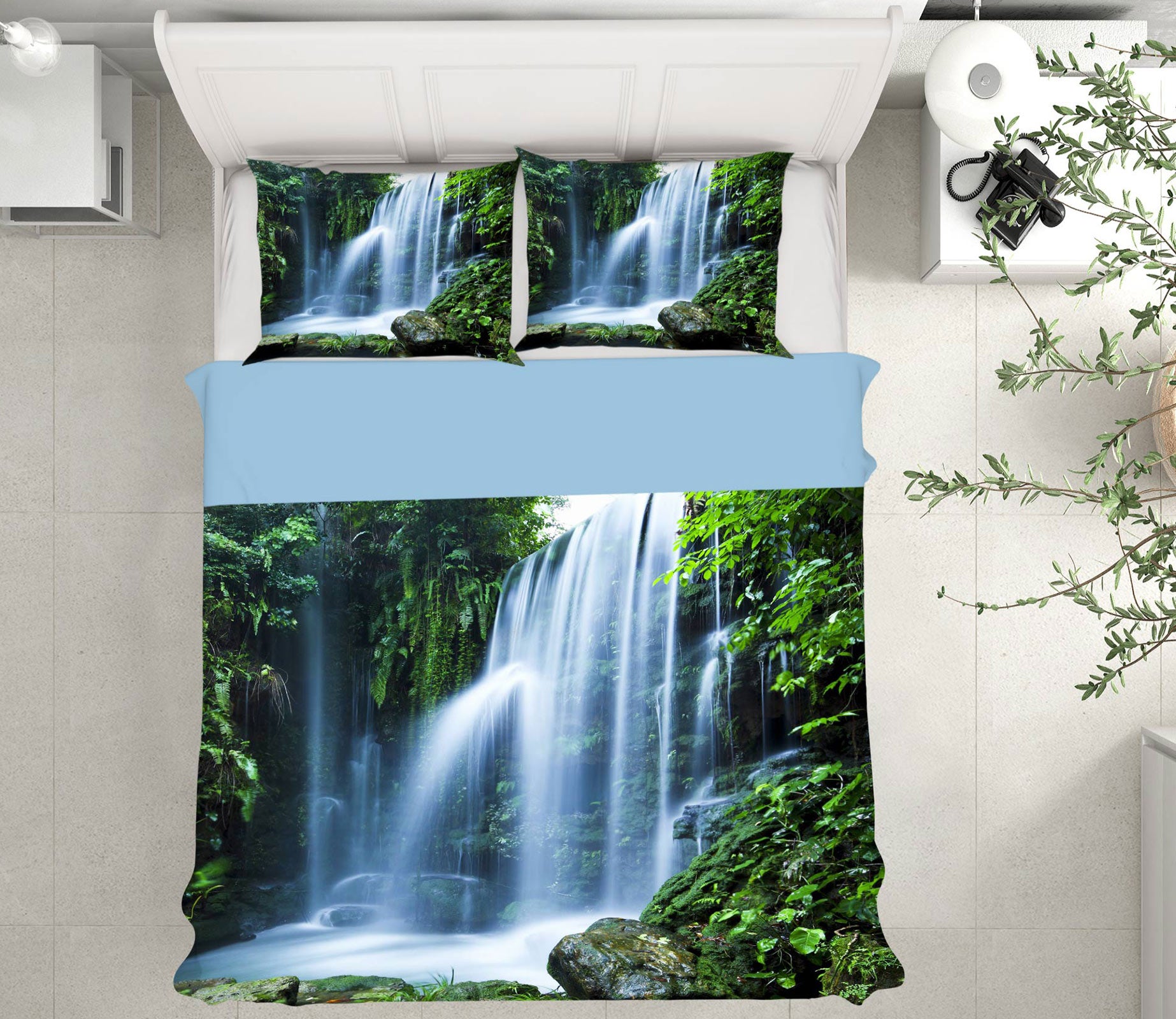 3D Waterfall 15097 Bed Pillowcases Quilt