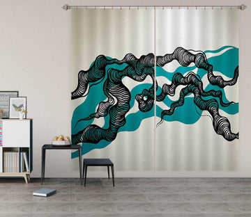 3D Black Texture 373 Jacqueline Reynoso Curtain Curtains Drapes