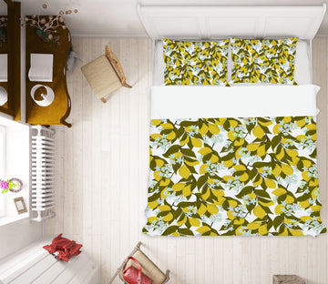 3D Blue Flowers Leaves 109140 Kashmira Jayaprakash Bedding Bed Pillowcases Quilt