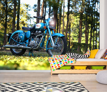 3D Woods Motorcycle 111 Vehicle Wall Murals