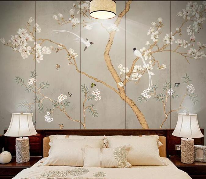 3D Birds And Flowers 870 Wall Murals Wallpaper AJ Wallpaper 2 