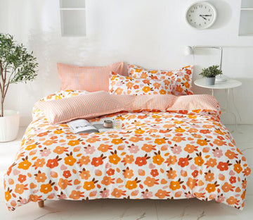 3D Orange Flower 13152 Bed Pillowcases Quilt