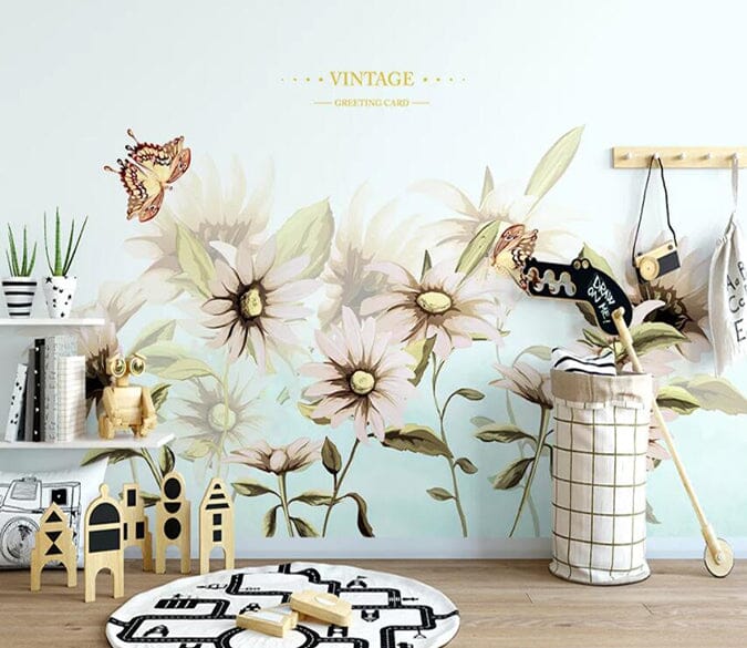3D Bee Flower 2103 Wall Murals Wallpaper AJ Wallpaper 2 