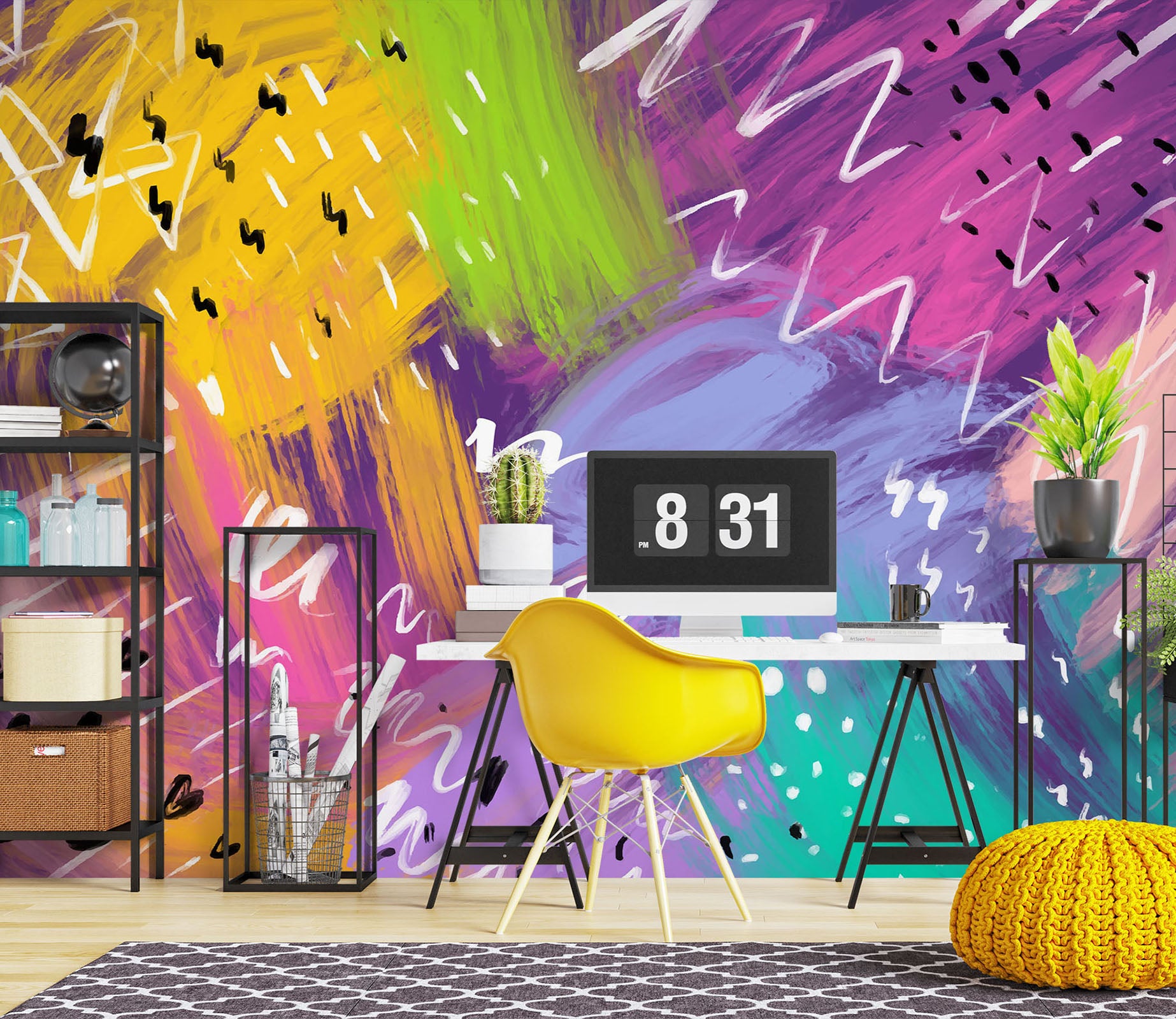 3D Color Pattern 1073 Wall Murals