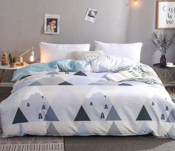 3D Gray Triangle 4182 Bed Pillowcases Quilt