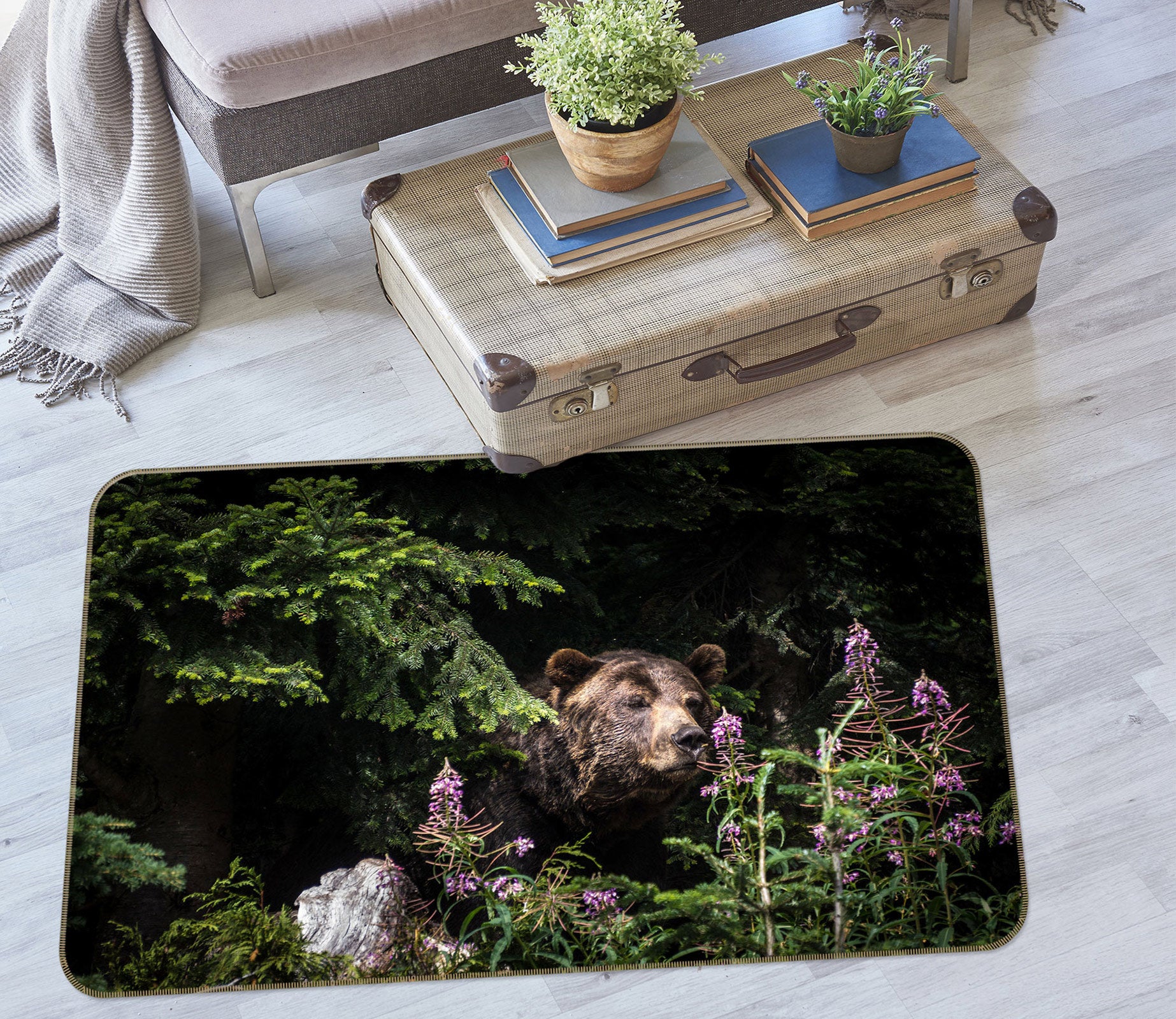 3D Bear In The Mountains 30068 Non Slip Rug Mat