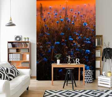 3D Sunset Flowers 2092 Wall Murals Wallpaper AJ Wallpaper 2 