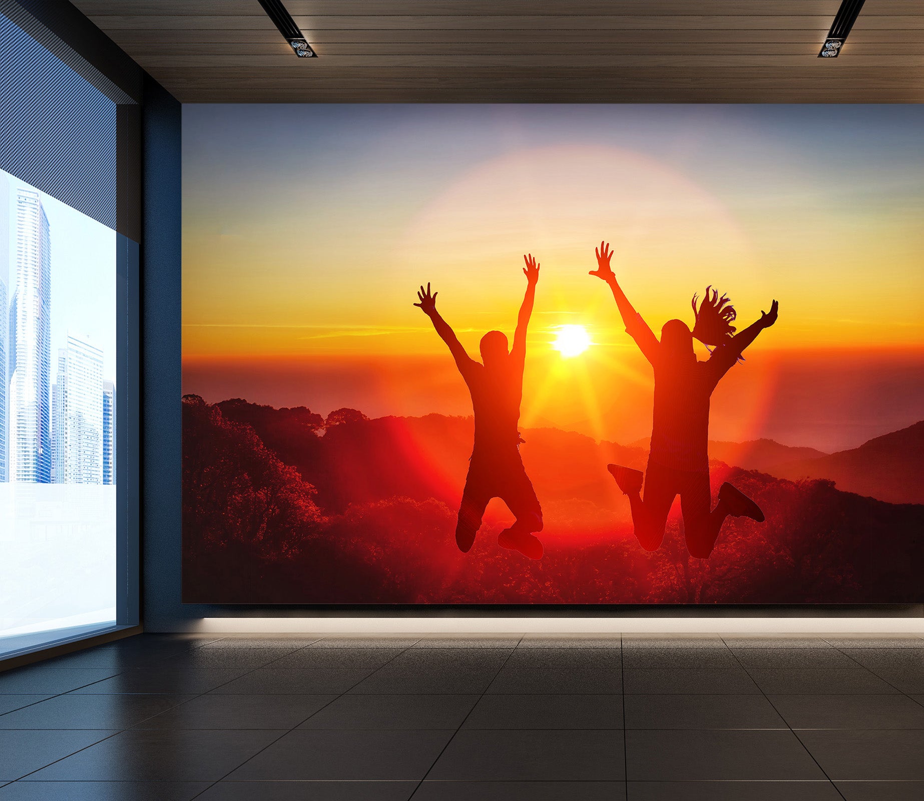 3D Jumping Posture 091 Wall Murals Wallpaper AJ Wallpaper 2 