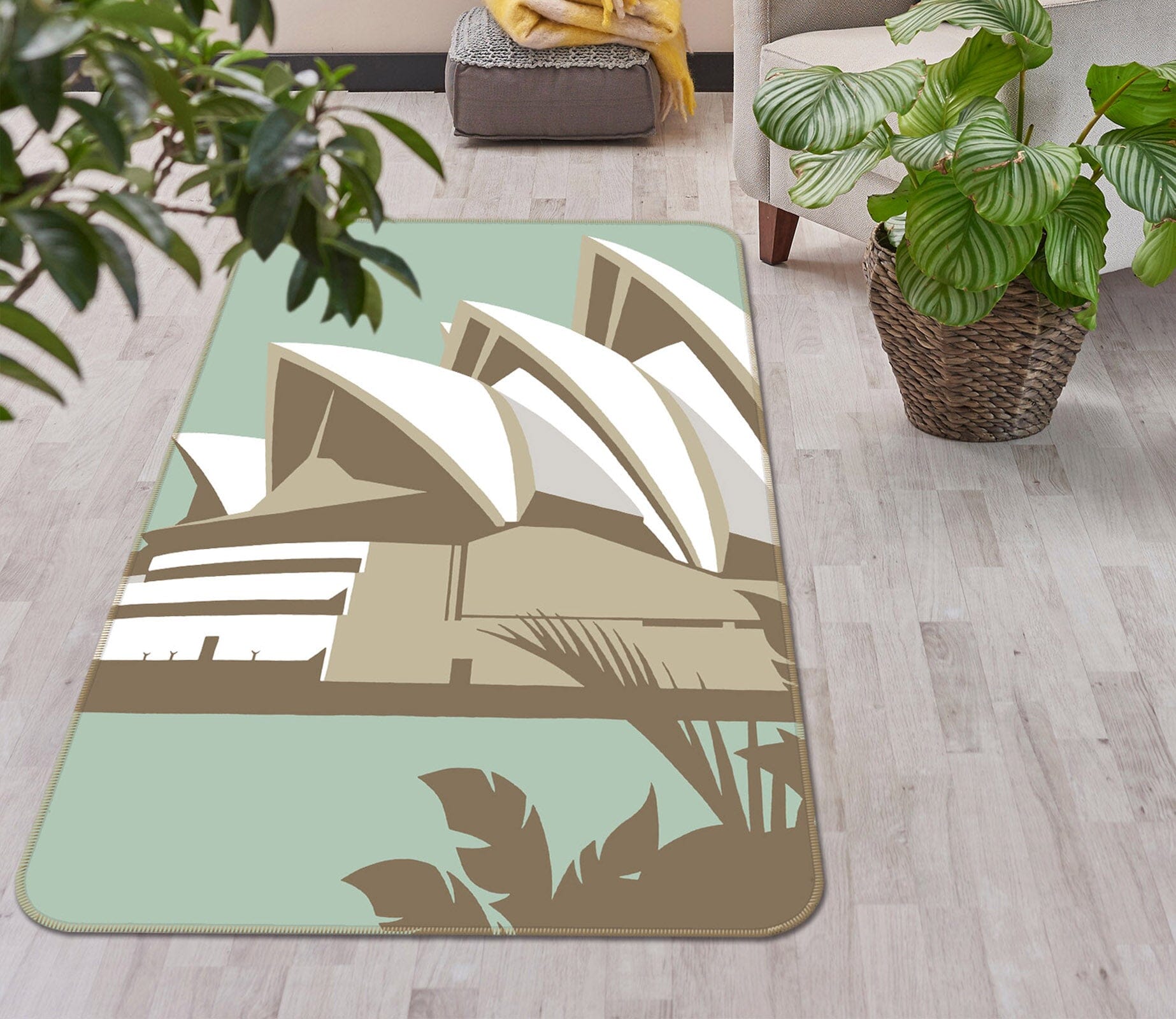 3D Sydney Opera House 1159 Steve Read Rug Non Slip Rug Mat Mat AJ Creativity Home 