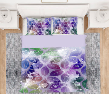3D Purple Leaves 14080 Bed Pillowcases Quilt