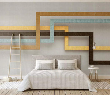 3D Yellow Stripes WC596 Wall Murals