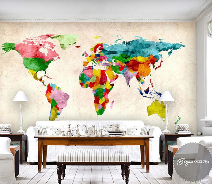 3D Abstract Map 226 Wall Murals Wallpaper AJ Wallpaper 2 