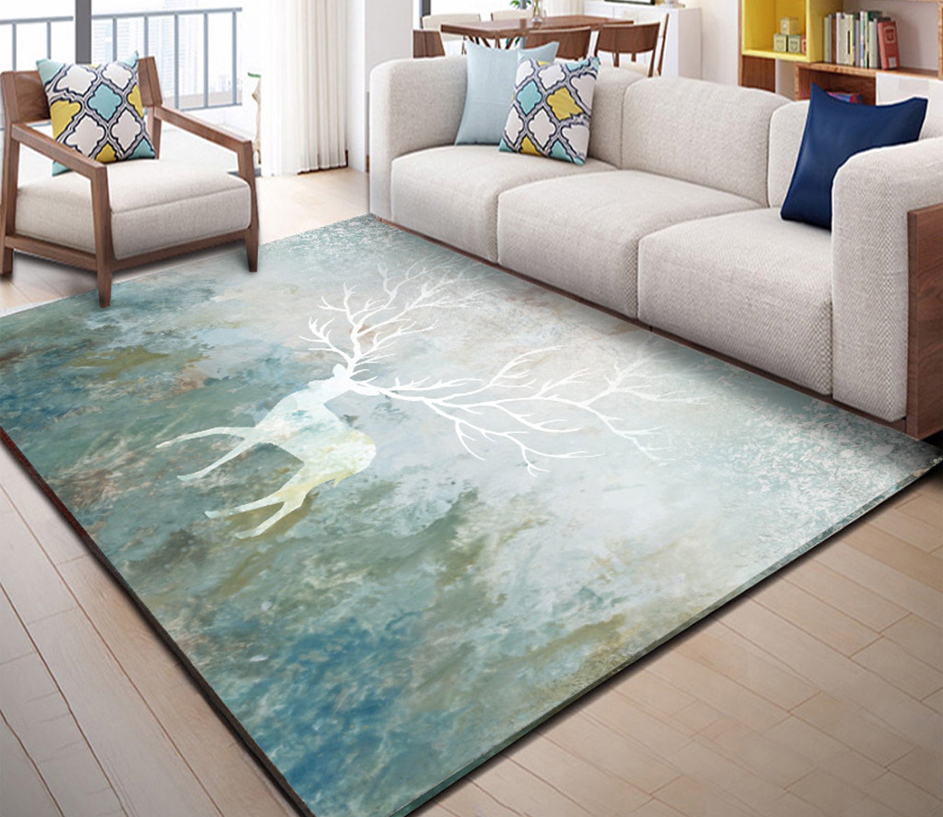 3D Cute Elk WG017 Non Slip Rug Mat Mat AJ Creativity Home 