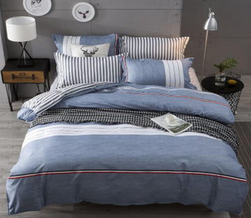 3D Gray Blue 4024 Bed Pillowcases Quilt