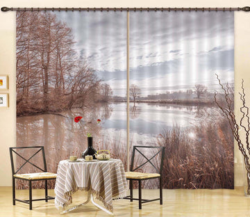 3D Forest River 6337 Assaf Frank Curtain Curtains Drapes