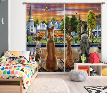 3D Dog Guard 063 Adrian Chesterman Curtain Curtains Drapes Curtains AJ Creativity Home 