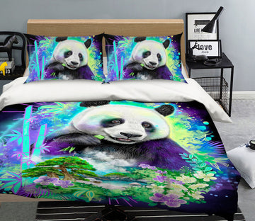 3D Petal Panda 8582 Sheena Pike Bedding Bed Pillowcases Quilt Cover Duvet Cover