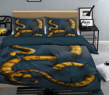 3D Boa Constrictor 022 Bed Pillowcases Quilt Exclusive Designer Vincent Quiet Covers AJ Creativity Home 