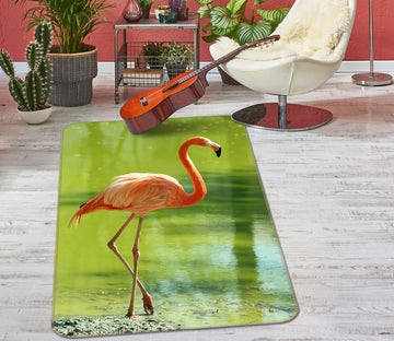 3D Flamingo River 153 Animal Non Slip Rug Mat