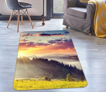 3D Mountains Sky 26034 Non Slip Rug Mat