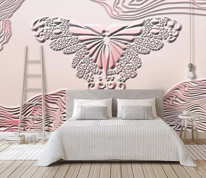 3D Carving Butterfly 3018 Wall Murals Wallpaper AJ Wallpaper 2 