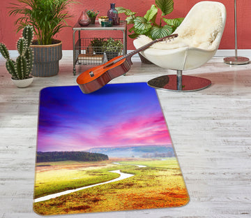 3D Clouds Grass River 76099 Non Slip Rug Mat