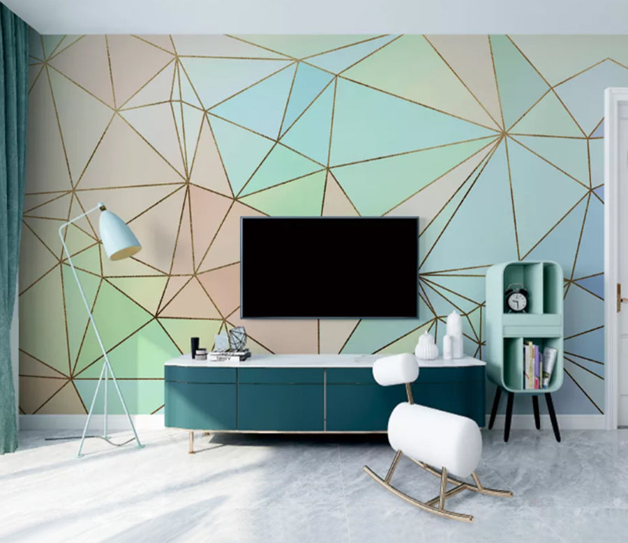 3D Colored Triangle WC2198 Wall Murals