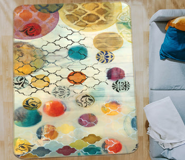 3D Colorful Ball 65047 Non Slip Rug Mat